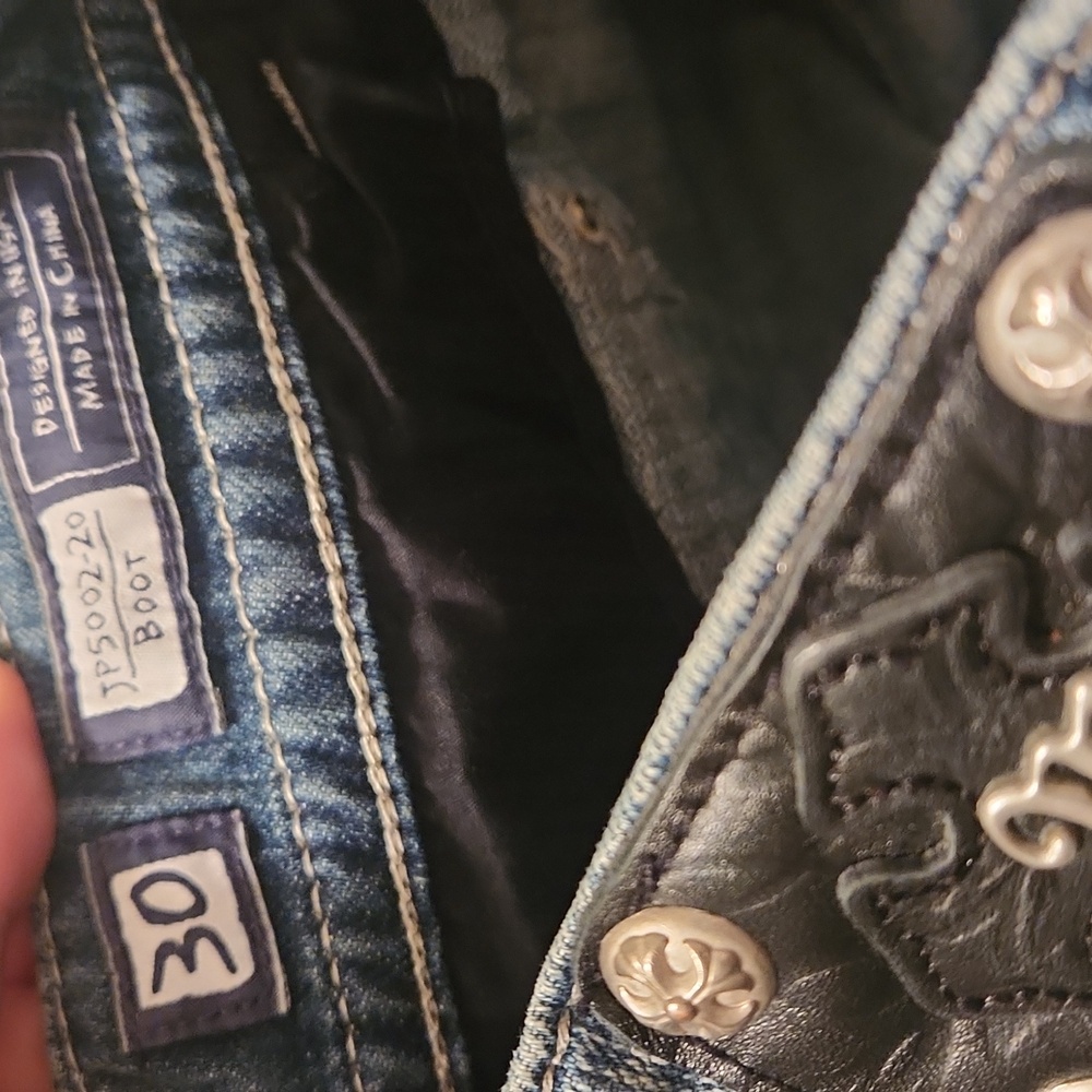 Miss ME Jeans with Lace Detail - Picture 3 of 4